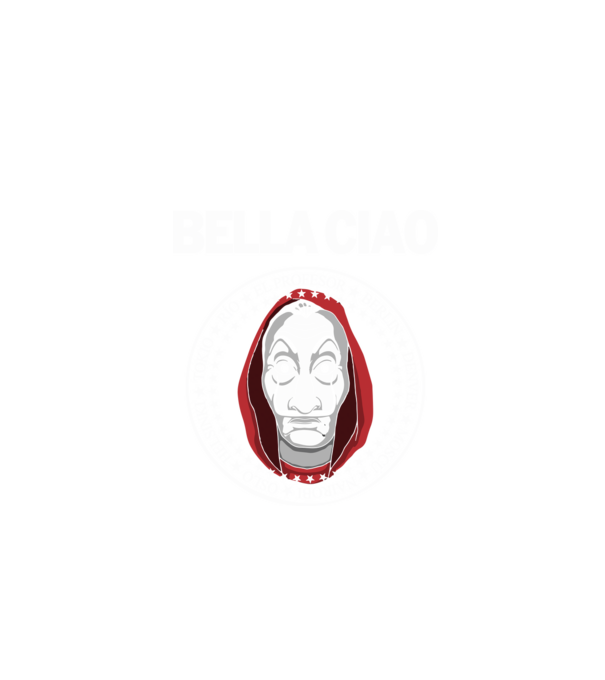 bella ciao stroke white model negru pe tricou