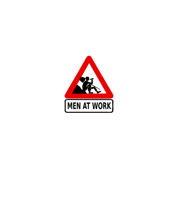 men at work model gri pe tricou