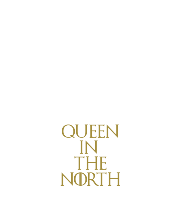 Queen in the North model alb pe tricou