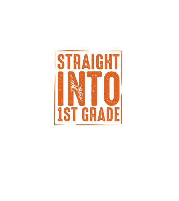 Straight into 1st grade model negru pe tricou