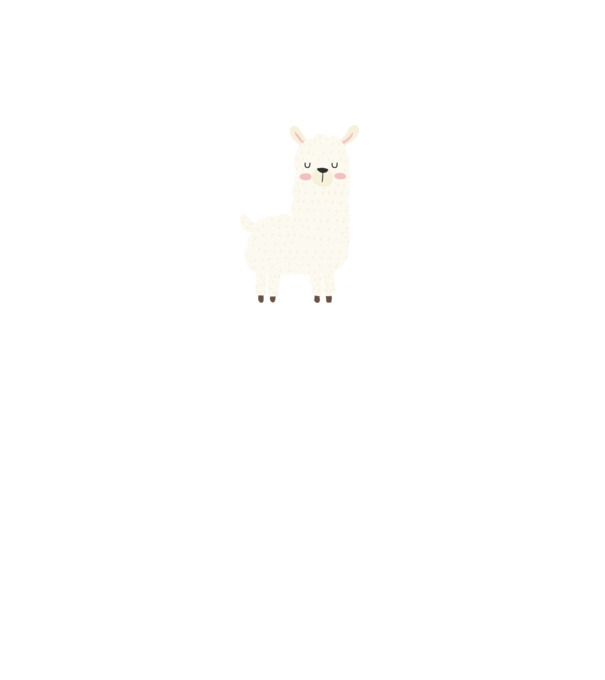 Alpaca model alb pe tricou