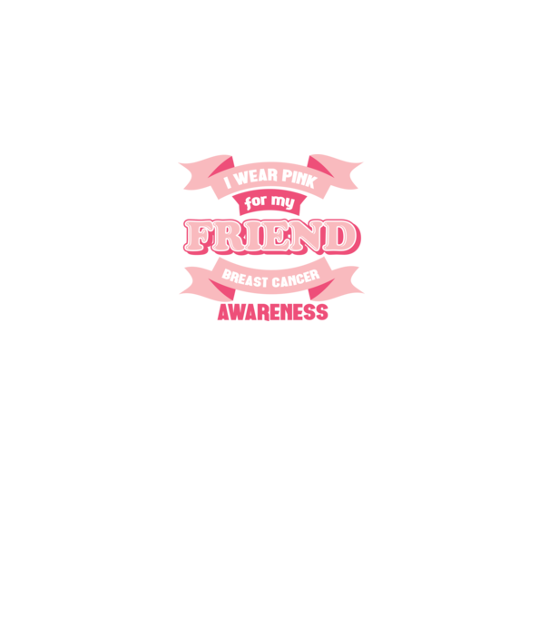 I wear pink for my friend model negru pe tricou