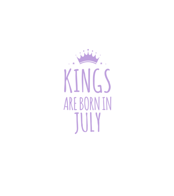 Kings are born in - July model mov pe tricou
