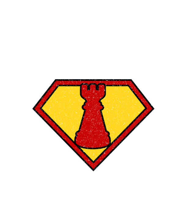 SuperChess turnul de sah model turcoaz pe tricou
