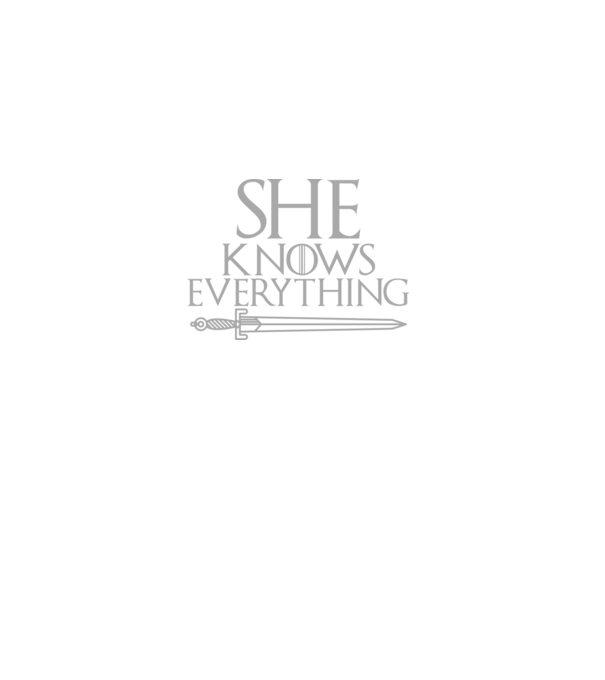Cuplu She knows everything model negru pe tricou