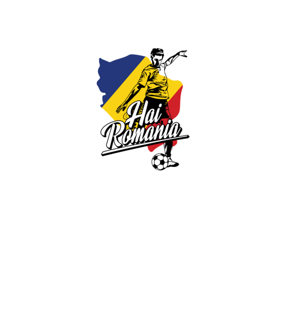 Hai romania fotbal model alb pe tricou