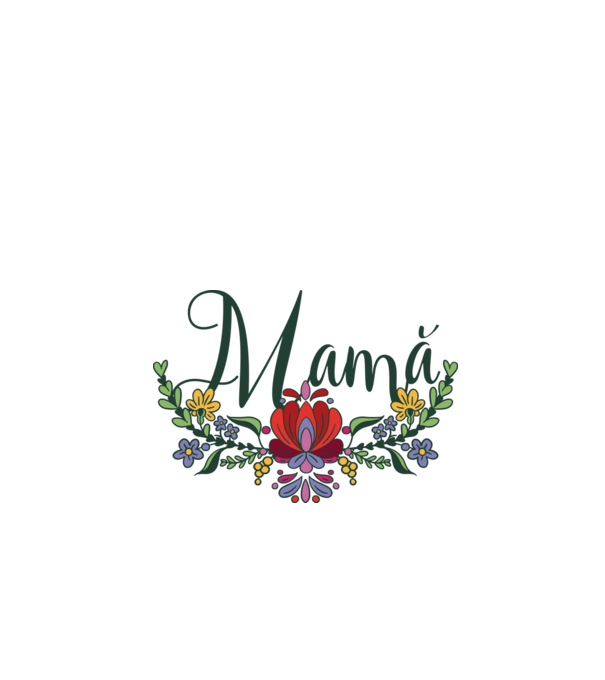 Mamă model alb pe tricou