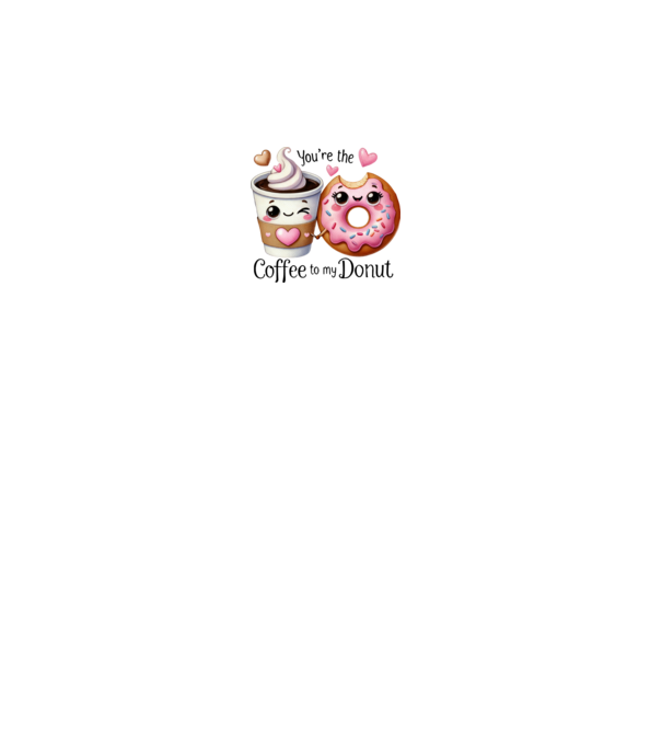 Coffee to my Donut model alb pe tricou