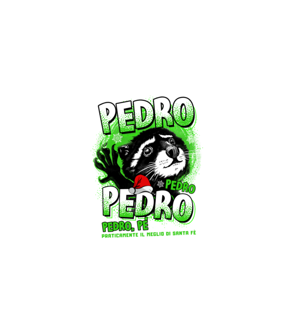Pedro pedro christmas model negru pe tricou