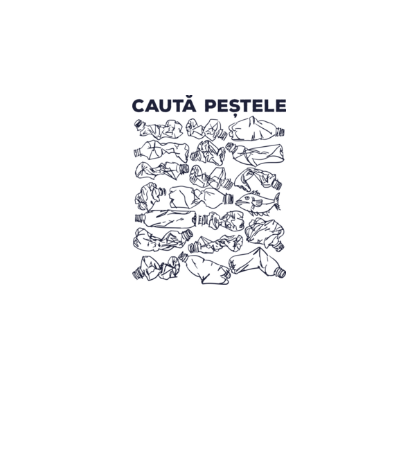 Caută peștele model alb pe tricou