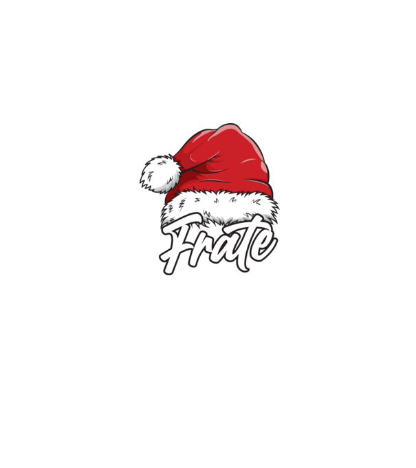 frate Santa Hat model albastru jeanși pe tricou