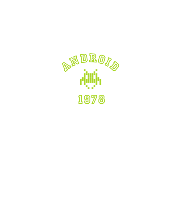 android model negru pe tricou
