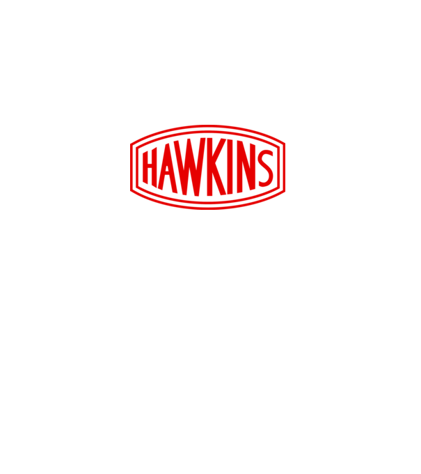 hawkins stranger things model negru pe tricou