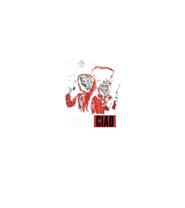 bella ciao money heist model negru pe tricou