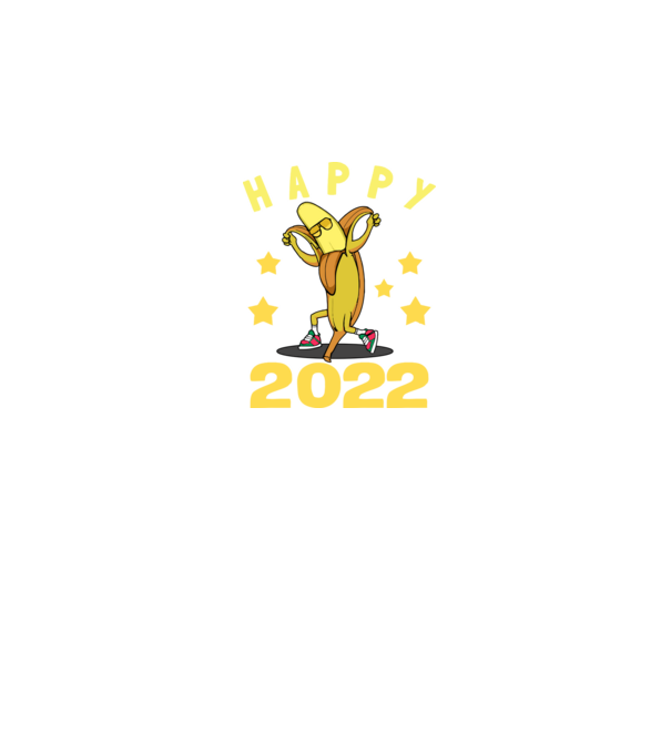 Happy new year Banana model negru pe tricou