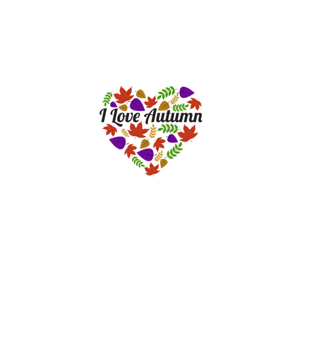 I love autumn model alb pe tricou