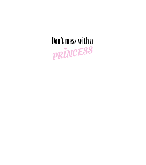 Princess model alb pe tricou