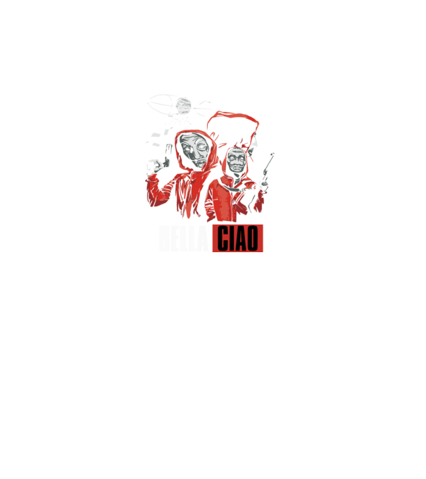 bella ciao money heist model turcoaz pe tricou