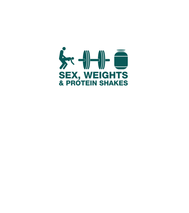 Sex, weights and protein shakes model gri pe tricou