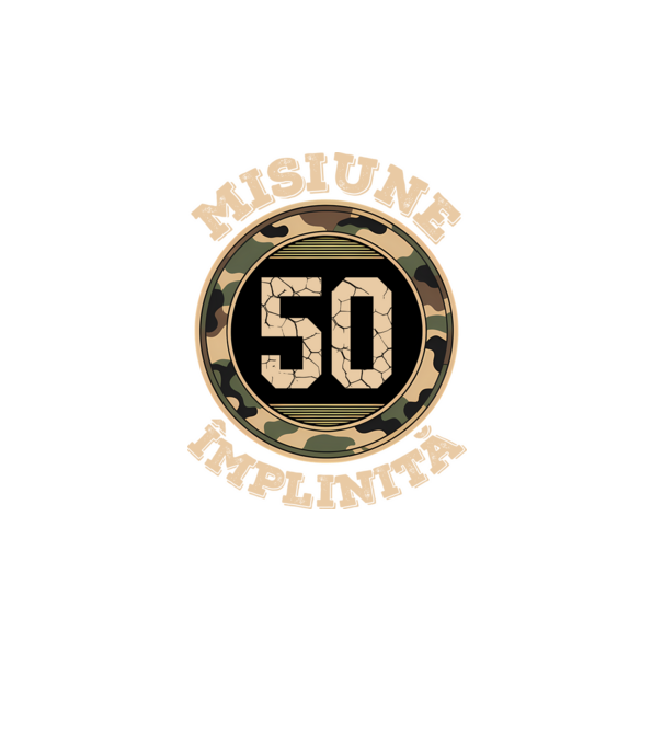 Misiune împlinită 50 model turcoaz pe tricou
