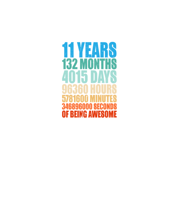 11 years of being awesome model negru pe tricou