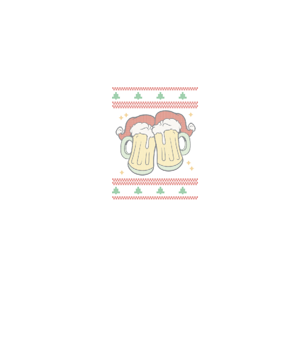 ugly sweater beers model albastru jeanși pe tricou
