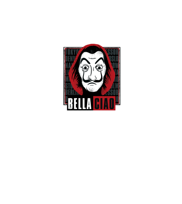 bella ciao dali model negru pe tricou