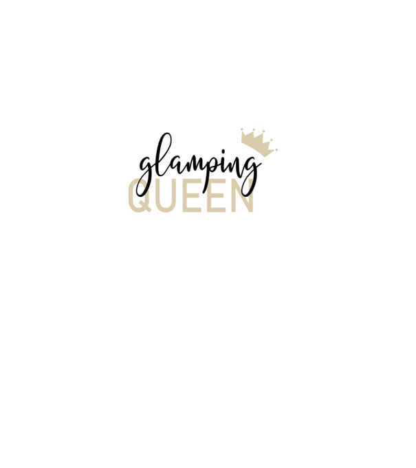 Glamping queen model alb pe tricou