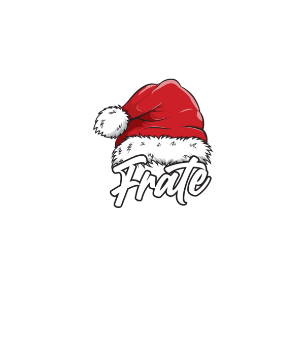 frate Santa Hat model negru pe tricou