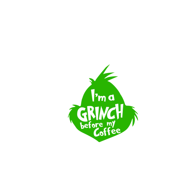 Grinch before coffee model negru pe tricou