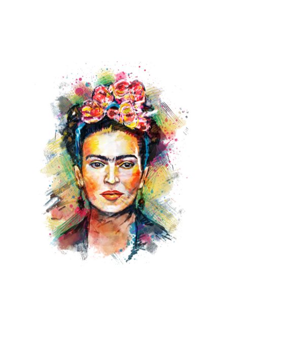 Frida Kahlo model albastru deschis pe tricou