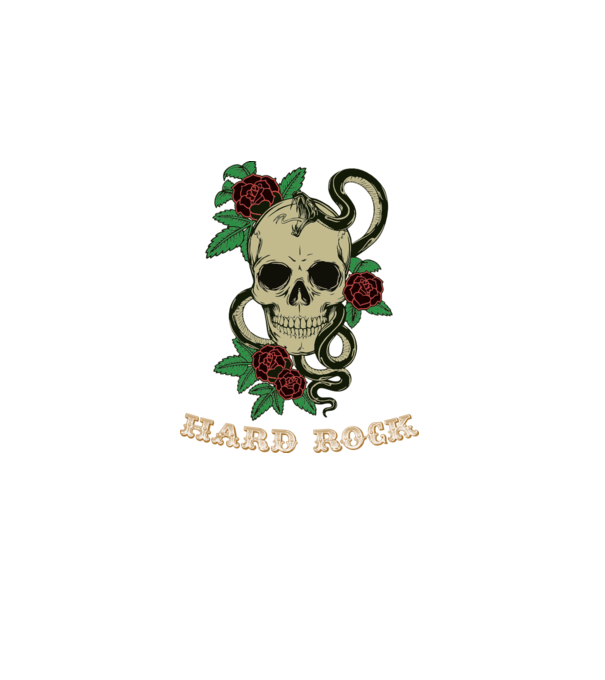 Hard Rock 1 model alb pe tricou