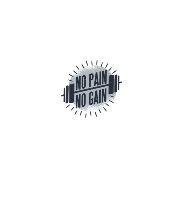No pain no gain round model roșu pe tricou