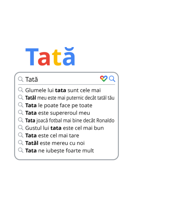 căutare Google Tată model negru pe tricou