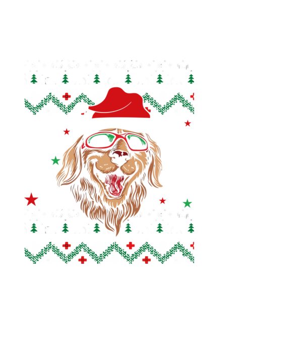 Ugly sweater dog model negru pe tricou