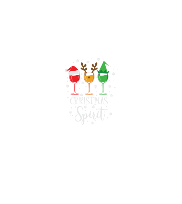 Christmas spirit wine model negru pe tricou