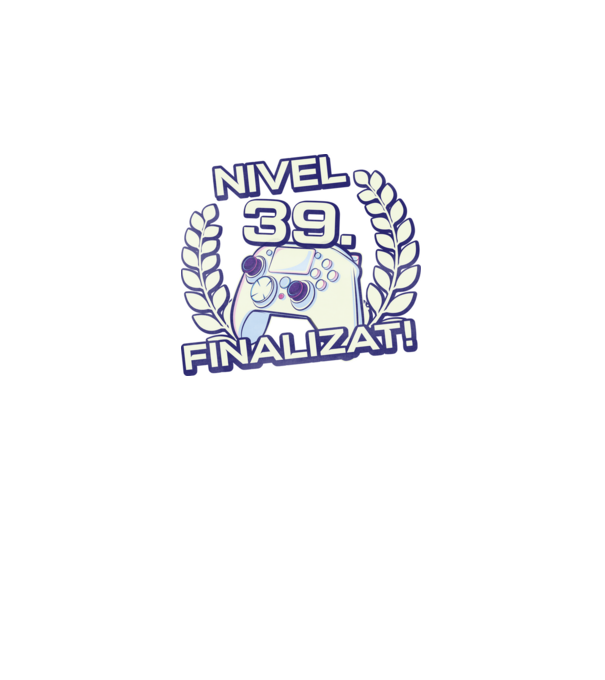 Nivel 39 finalizat! model negru pe tricou
