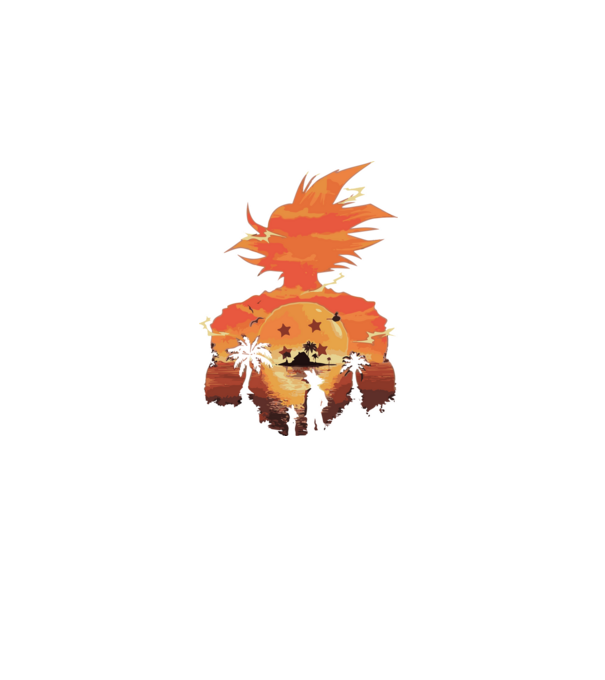 goku sunset 2 model negru pe tricou