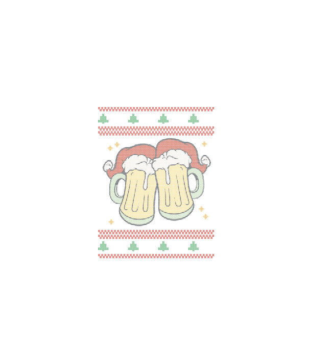 ugly sweater beers model negru pe tricou
