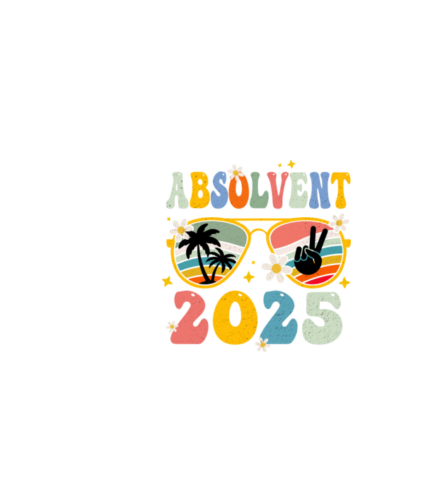 Absolvent 2025 model negru pe tricou
