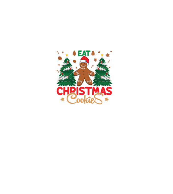 Life is short - eat christmas cookies model negru pe tricou
