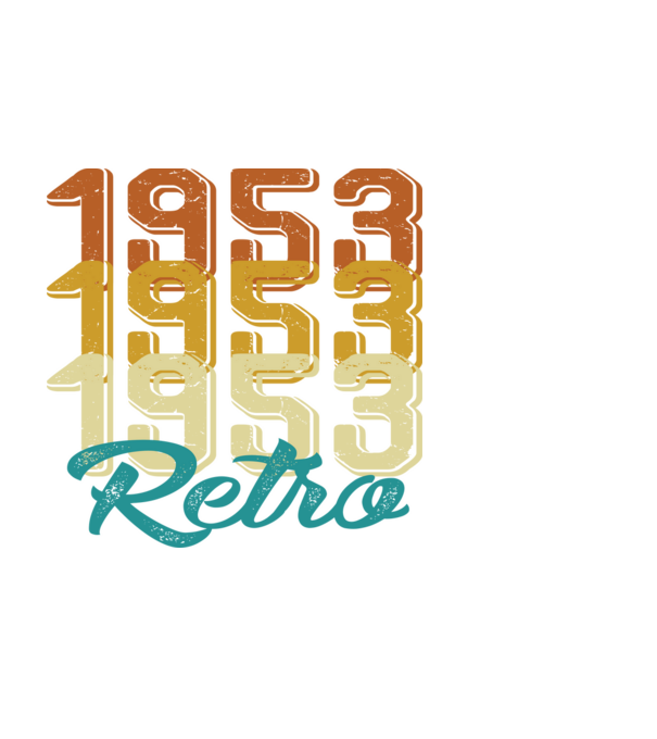 Retro 1953 model negru pe tricou