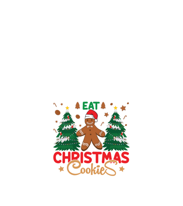 Life is short - eat christmas cookies model negru pe tricou