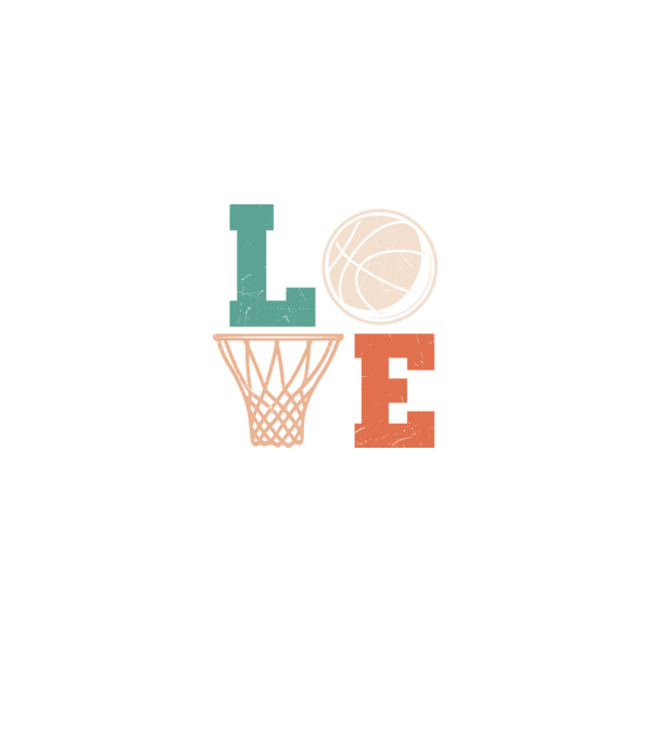 LOVE basketball model negru pe tricou