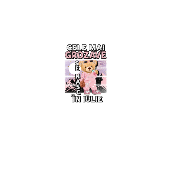 RETRO teddy fetişcană IULIE model negru pe tricou
