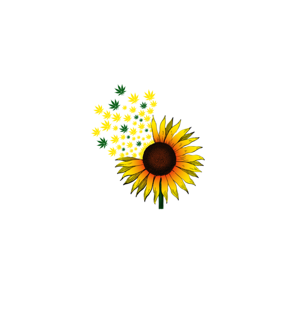 Sunflower Weed model alb pe tricou