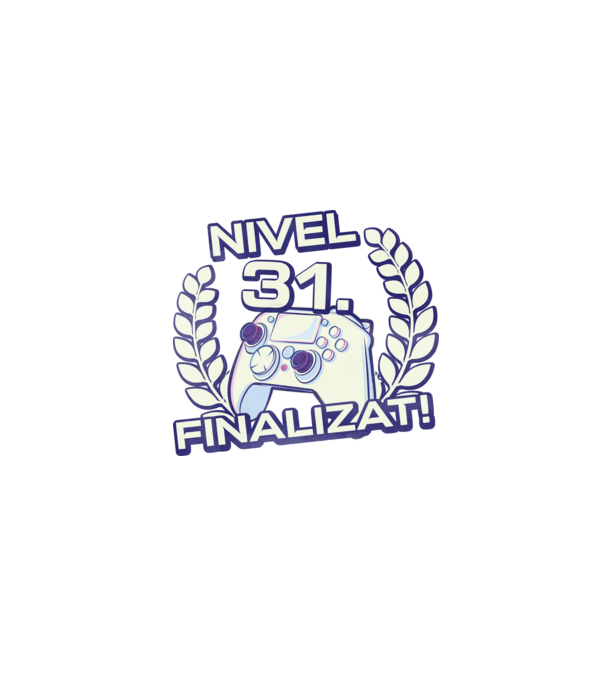Nivel 31 finalizat! model negru pe tricou