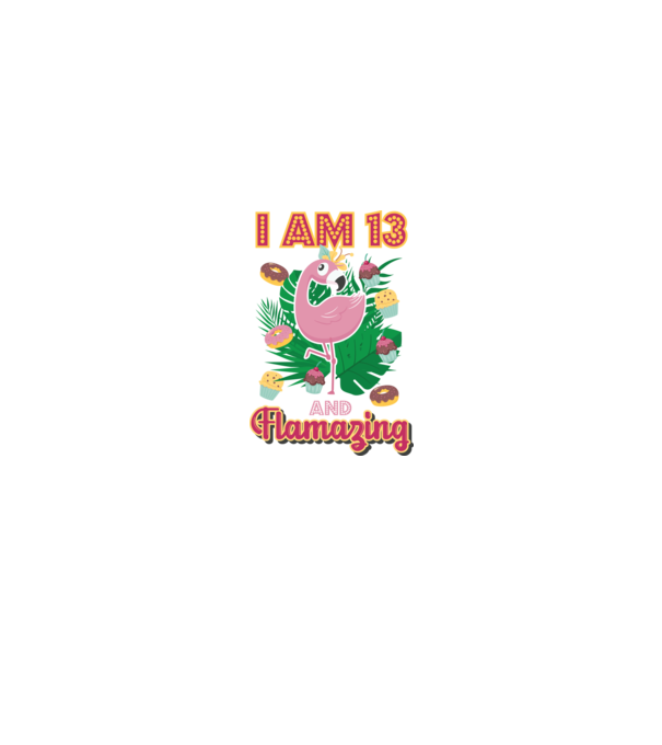FLAMAZING Birthday 13 Years old model alb pe tricou