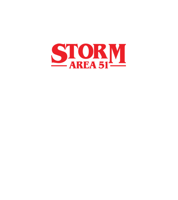 storm area 51 stranger model negru pe tricou