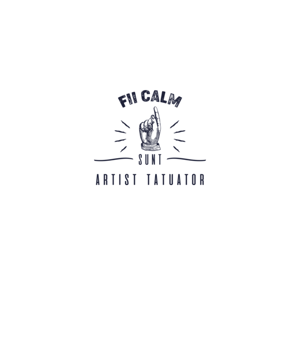 Fii calm, sunt artist tatuator model gri pe tricou